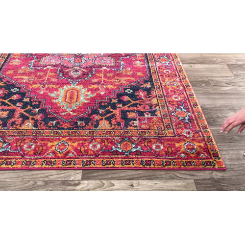 Latitude Vive Barksdale Oriental Machine Woven Blue/Pink/Orange Area